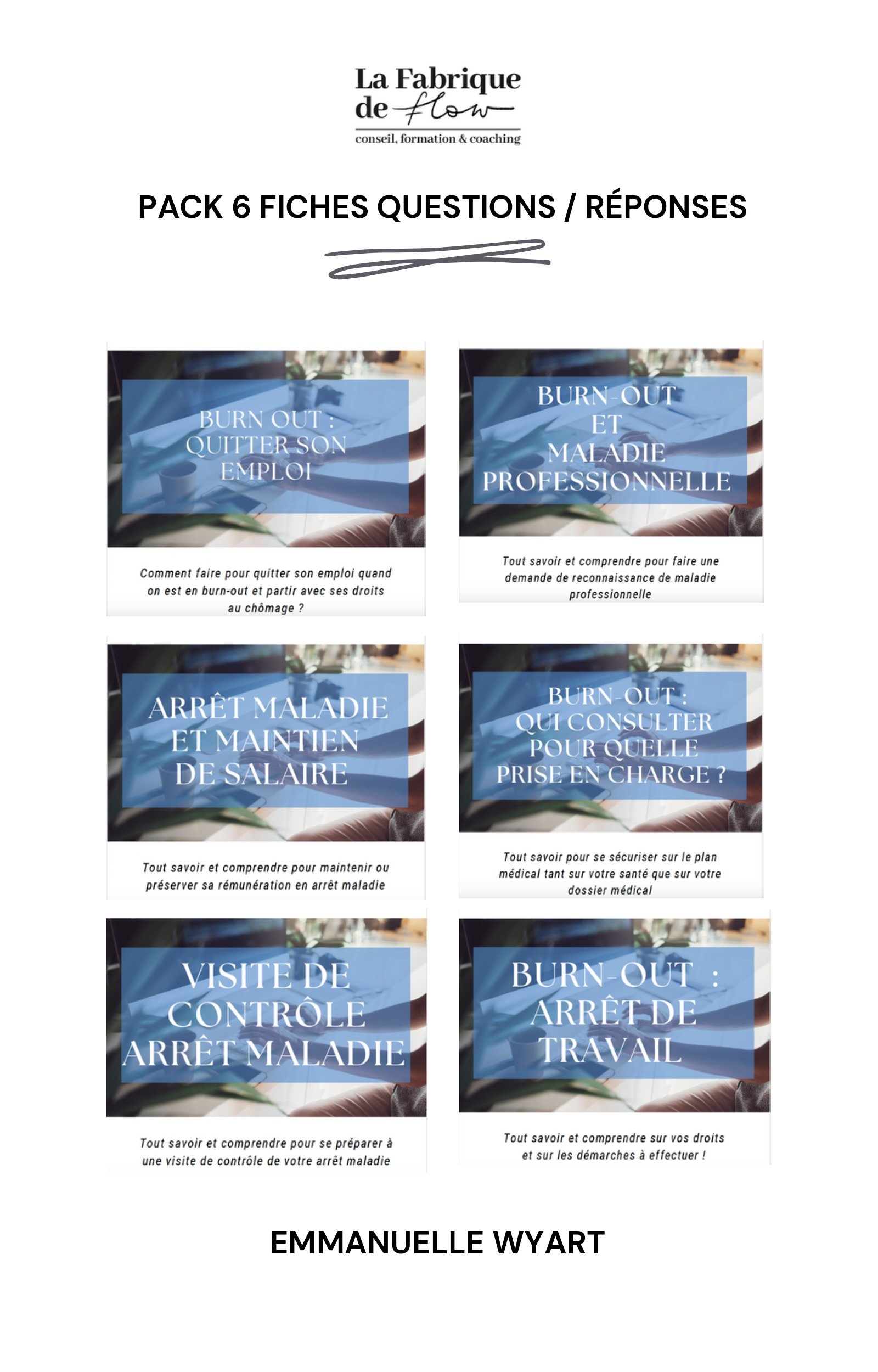 PACK 6 FICHES PRATIQUES